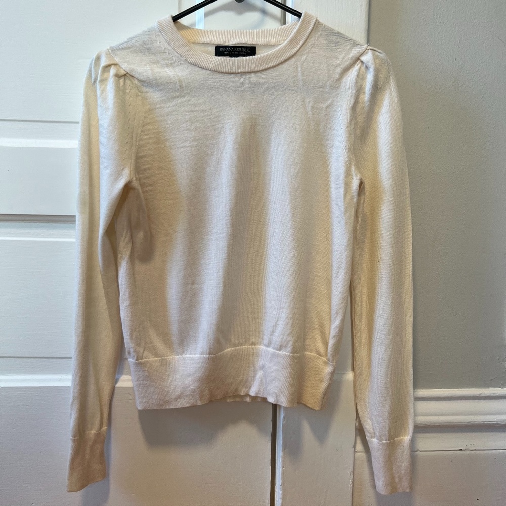 Cream Merino Wool Sweater